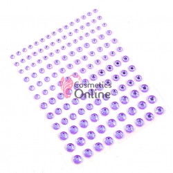 Strasuri din acril pentru make-up, par sau corp cu adeziv SGS013EE Purple  de 2-6mm 156 buc 